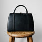 1960s Black Vinyl Top Handle Handbag