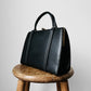 1960s Black Vinyl Top Handle Handbag