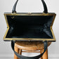 1960s Black Vinyl Top Handle Handbag