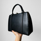 1960s Black Vinyl Top Handle Handbag