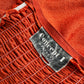 Vintage 1970s Burnt Tangerine Midi-Length Halter Dress - Sz. S/M