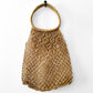 Vintage 1960s - 1970s Natural Woven Knotted Raffia Market Day Bag