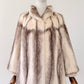 Vintage 1960s Off-White and Taupe Mink Fur Jacket - Sz. S/M (Copy)