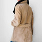 1970s Tan Corduroy Wool Faux Fur Quilted Interior Jacket - Sz. Large