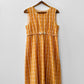 Vintage 1960s Woven Pale Orange Mixed Fibre Boucle Sleeveless Empire Waist Shift Dress - Sz. XS/S