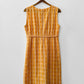 Vintage 1960s Woven Pale Orange Mixed Fibre Boucle Sleeveless Empire Waist Shift Dress - Sz. XS/S