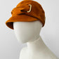 Vintage 1940s - 1950s Burnt Orange Made in Italy Felt Brimmed Hat - Sz. XS