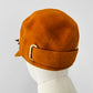 Vintage 1940s - 1950s Burnt Orange Made in Italy Felt Brimmed Hat - Sz. XS