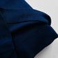 Vintage 1970s Sapphire Blue with Cream Trim Zippered Designer Knitted Jersey Dress with Belted Collar Detail - Sz. S