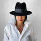 Bailey Of Hollywood Black Felt Wool Fully Lined Gangster Fedora