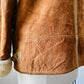 1980s Cognac Made in FRANCE Suede Shearling Jacket - Sz. S/M