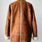 1980s Cognac Made in FRANCE Suede Shearling Jacket - Sz. S/M