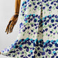 Vintage 1960s Purple and Blue Floral Drop-Waist Cotton Linen Short Sleeve Dress with Inverted Pleat - Sz. S/M