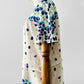 Vintage 1960s Purple and Blue Floral Drop-Waist Cotton Linen Short Sleeve Dress with Inverted Pleat - Sz. S/M