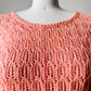 1970s Rose Pink Long Sleeve Delicate Knit Top - Sz. S