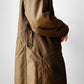 1960s - 1970s Olive Canvas Mighty Mac Gloucester, MA Faux Fur Wood Button Jacket - Sz. S/M