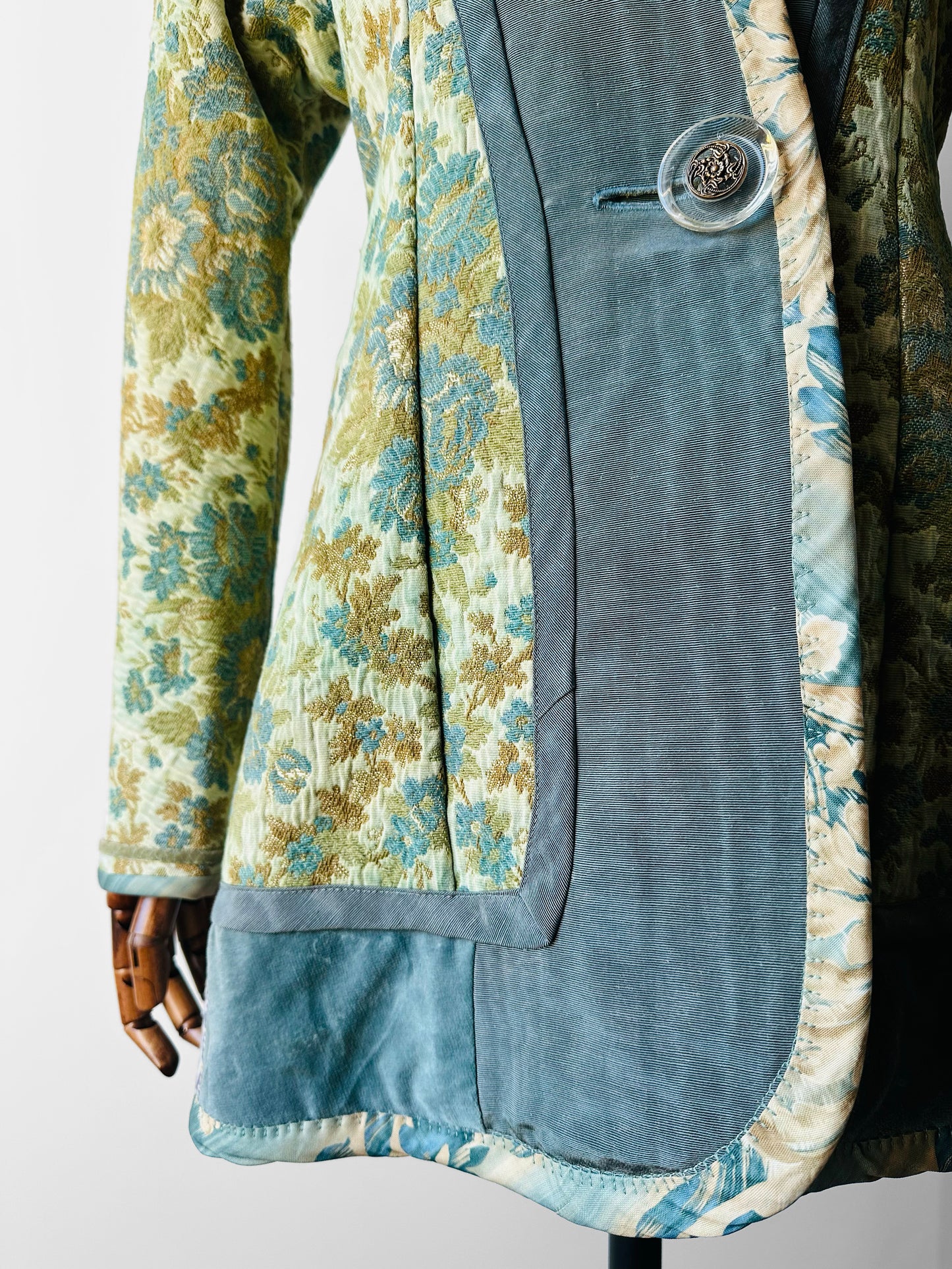 Mid-Century Baroque Inspired Brocade and Velvet Patchwork Jacket - Sz. S