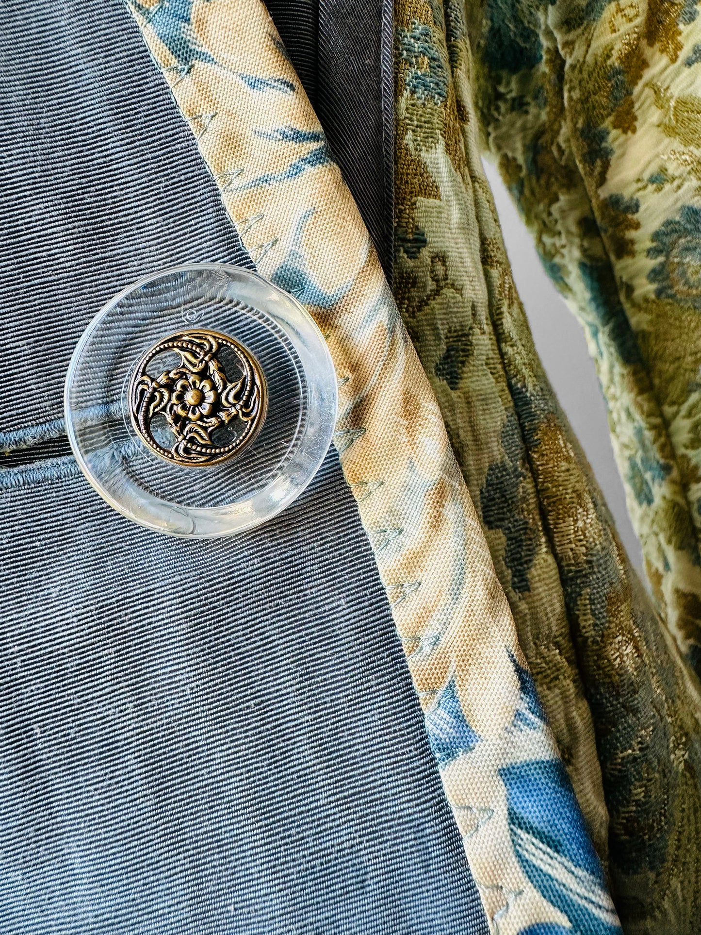 Mid-Century Baroque Inspired Brocade and Velvet Patchwork Jacket - Sz. S