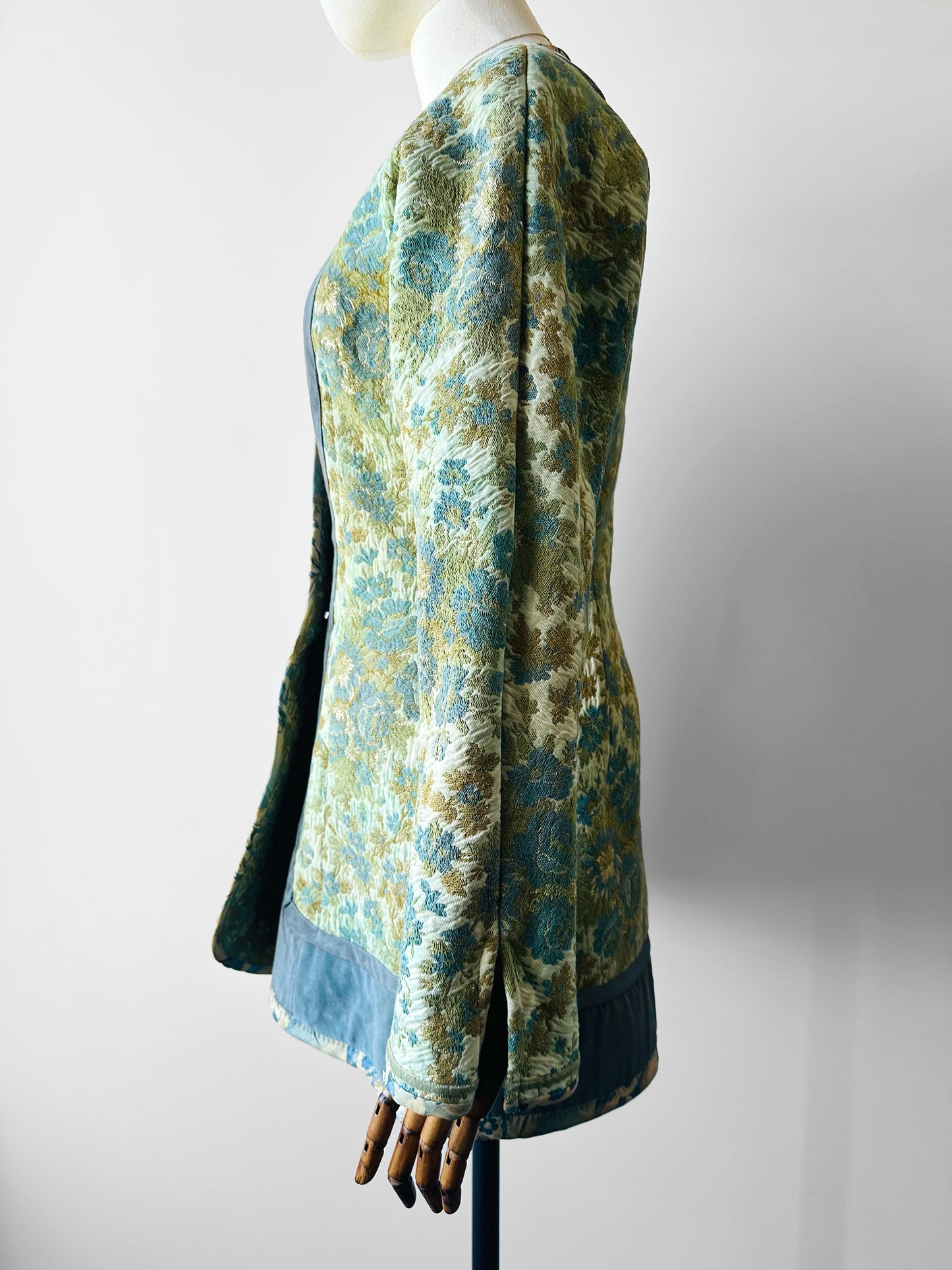 Mid-Century Baroque Inspired Brocade and Velvet Patchwork Jacket - Sz. S