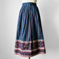 1970s - 1980s Handmade Stripe Patchwork Style Skirt - Sz. M/L