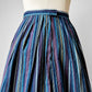 1970s - 1980s Handmade Stripe Patchwork Style Skirt - Sz. M/L