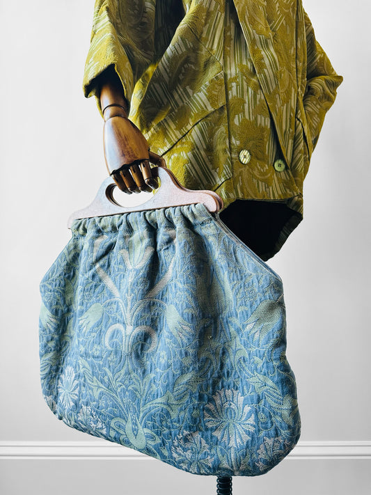 Mid-Late 20th Century, Spindles of Harbottle, England, William Morris Inspired Tapestry Bag