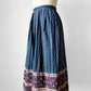 1970s - 1980s Handmade Stripe Patchwork Style Skirt - Sz. M/L