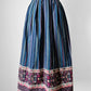 1970s - 1980s Handmade Stripe Patchwork Style Skirt - Sz. M/L