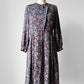 1990s - 2000s Mauve Floral Day Dress - Sz. XS/S