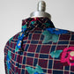 1980s Floral PENDLETON High Neck Tapered Waist Blouse -  Sz. S/M