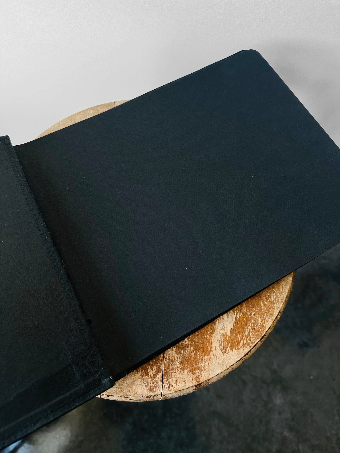 1920s - 1930s Black Leatherette Photo Album with Embossed Detail