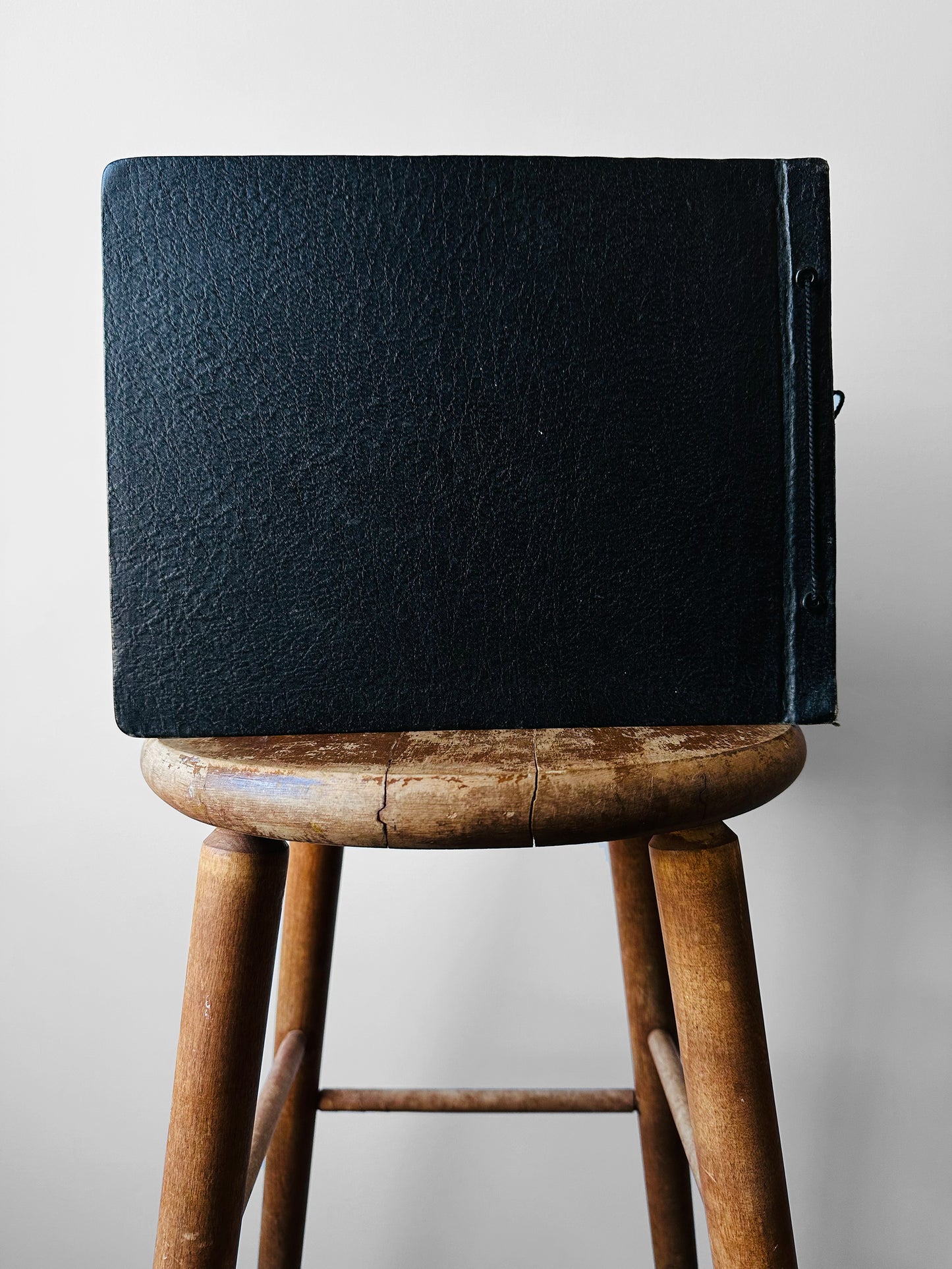 1920s - 1930s Black Leatherette Photo Album with Embossed Detail