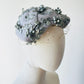 1950s Soft Grey Berry Embellished Felt HUDSON'S BAY CO Hat with Netting