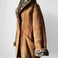 1980s Daniel Hechter Tan Suede and Faux Fur Leopard Print Hooded Jacket - Sz. M/L