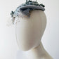 1950s Soft Grey Berry Embellished Felt HUDSON'S BAY CO Hat with Netting