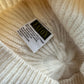 1980s EATON Cream and Grey Lambswool and Angora Knit Beret