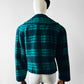 1980s Green Plaid Wool Crop Naha-Line Paris Jacket - Sz. S/M