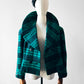 1980s Green Plaid Wool Crop Naha-Line Paris Jacket - Sz. S/M