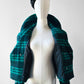 1980s Green Plaid Wool Crop Naha-Line Paris Jacket - Sz. S/M