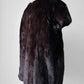 1970s Upcycled Crop Sleeve Lined Open Front Fur Vest - Sz. S/M