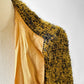 1960s - 1970s Yellow and Black High Collar Open Front Tweed Cape
