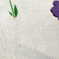 Vintage 1960s Purple and Blue Floral Drop-Waist Cotton Linen Short Sleeve Dress with Inverted Pleat - Sz. S/M