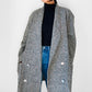 1980s Grey Speckled Wool Tweed LOUBEN Double-Breasted Blazer Jacket - Sz. S/M