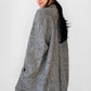 1980s Grey Speckled Wool Tweed LOUBEN Double-Breasted Blazer Jacket - Sz. S/M