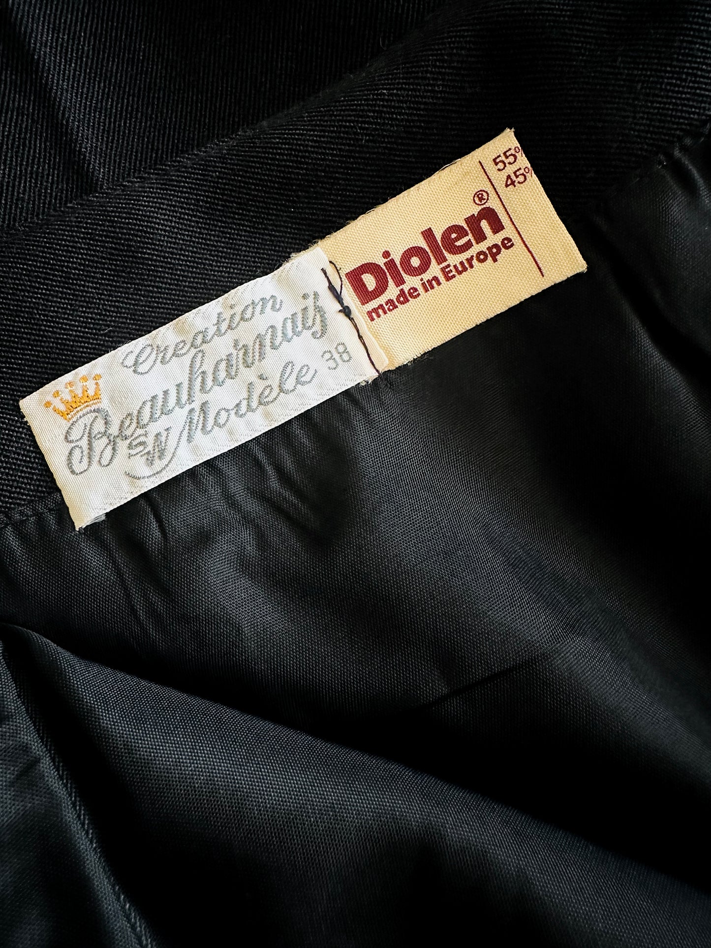 1960s Black Wool Blend Aline Inverted Pleat Skirt - Sz. XS/S