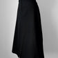 1960s Black Wool Blend Aline Inverted Pleat Skirt - Sz. XS/S