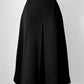 1960s Black Wool Blend Aline Inverted Pleat Skirt - Sz. XS/S