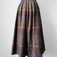 1950s-1960s Heavy Wool Pleated Fit and Flare Plaid Skirt - Sz. XS/S