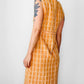 Vintage 1960s Woven Pale Orange Mixed Fibre Boucle Sleeveless Empire Waist Shift Dress - Sz. XS/S