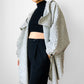 1970s - 1980s Off-White and Black Grid Patterned Wool Wrap Shawl - Sz. O/S